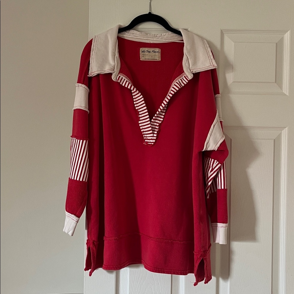 Free People We the Free Clean Prep Polo